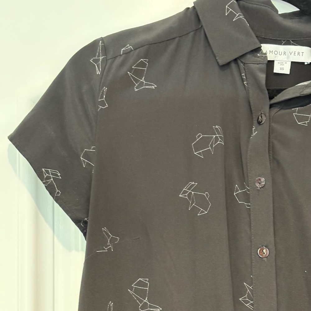 Amourt Vert Midi Shirt Dress